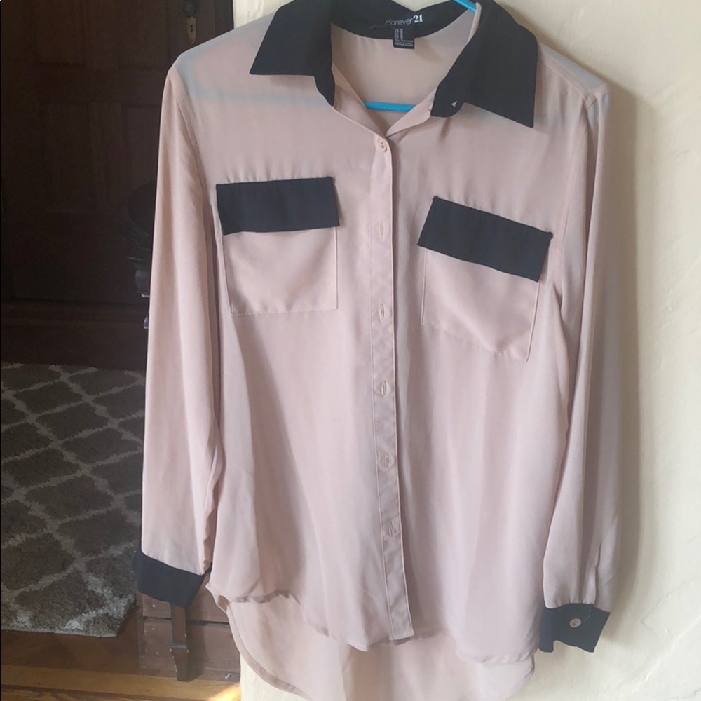 Sheer Top tan/black